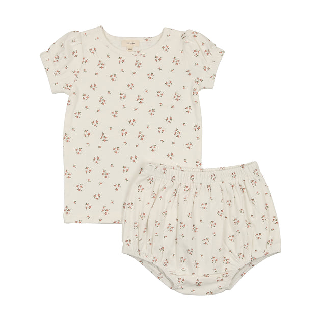 Lilette Dainty Floral Footie Set - Dusty Pink/Floral main image 1