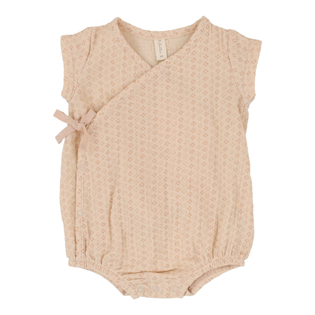 Lilette Knit Collar Ruffle Romper - Soft Pink