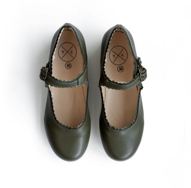 Tannery + Co Mary Janes with Scalloped Trim - Powder Pink main image 0