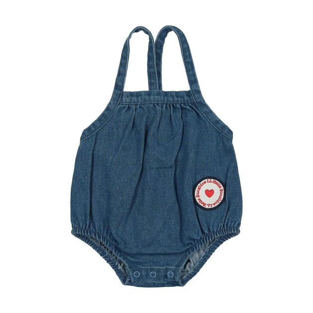 Analogie Dainty Denim Girls Romper - Blue Wash main image 0
