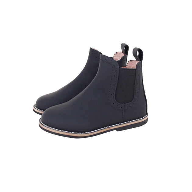 Perroquet Shoes Fringe Booties - Black Leather main image 1