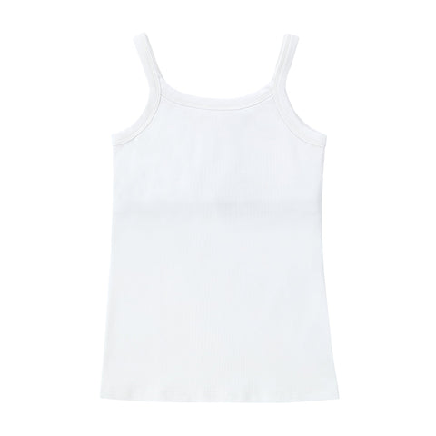 Petit Clair Basics Girls Cami Undershirts with Support - 2-Pack White