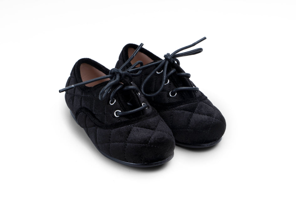 Zeebra Kids Corded Velvet Lace Up Shoes - Brown main image 1
