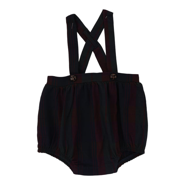 Analogie Striped Suspender Bloomers - Fresh Blue Stripe (Downtown Collection) main image 0