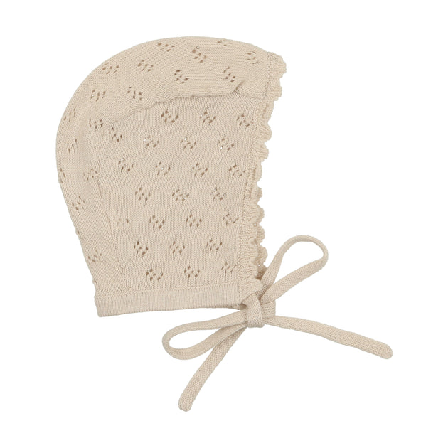 Analogie Pointelle Collar Knit Footie - Natural main image 0