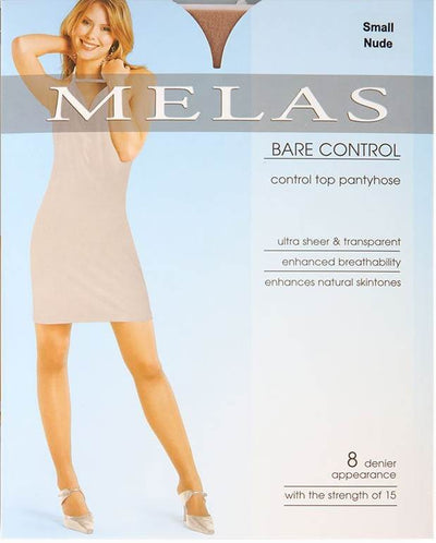 Melas Bare Control 8 Denier Stockings - Suntan AS-614