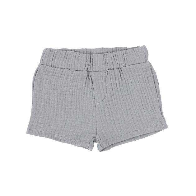 Analogie Gauze Dot Shorts Set - Off Navy