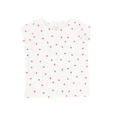 Analogie Strawberry T-Shirt Short Sleeve - White