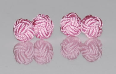 Light Pink Silk Knot Cufflinks