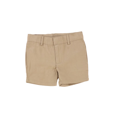 Lil Legs Boys Flat Cotton Dress Shorts - Oatmeal