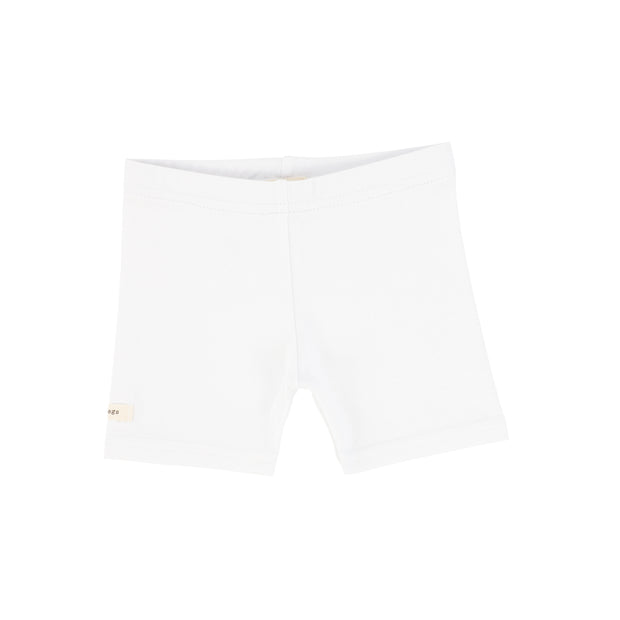Lil Legs Biker Shorts - Pure White