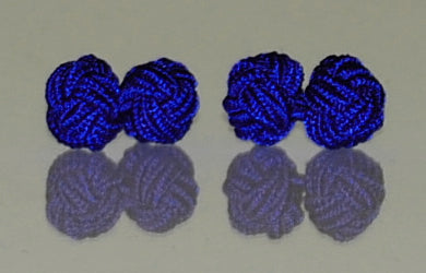 Royal Blue Silk Knot Cufflinks