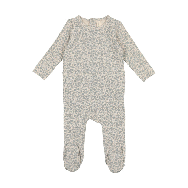 Lilette Signature Floral Footie - Bluebell