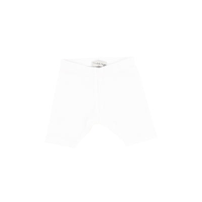 Lil Legs Ribbed Shorts - Pure White