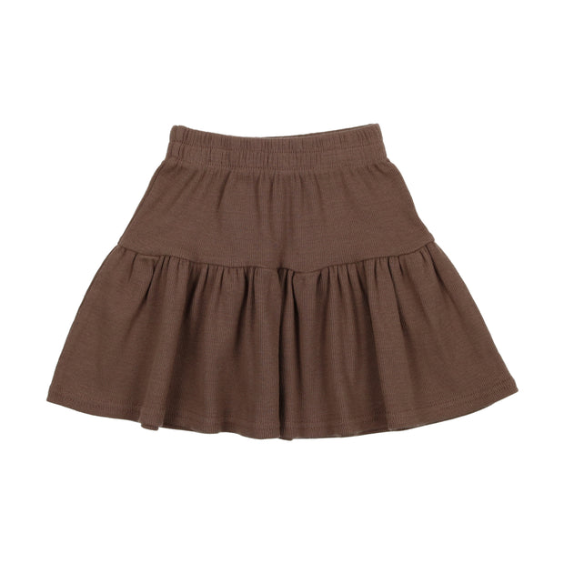Lil Legs Ribbed Skirt - Taupe