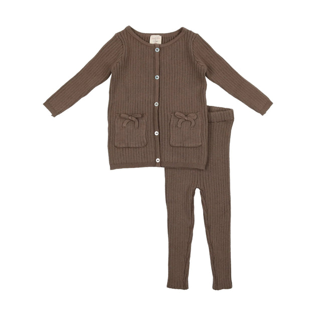 Analogie Knit Ruffle Set - Cinnamon main image 1