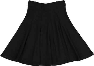 BGDK Girls Ribbed Panel Skirt - Black BK1610