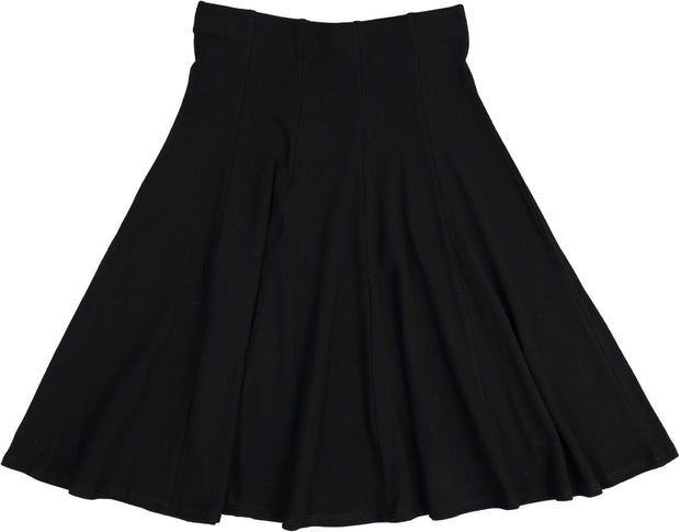 BGDK Ladies Ribbed Panel Skirt - Black BK1610A