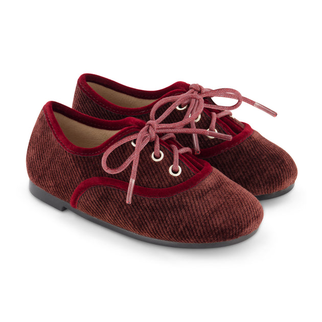 Zeebra Kids Quilted Velvet Lace Ups - Midnight Black main image 0