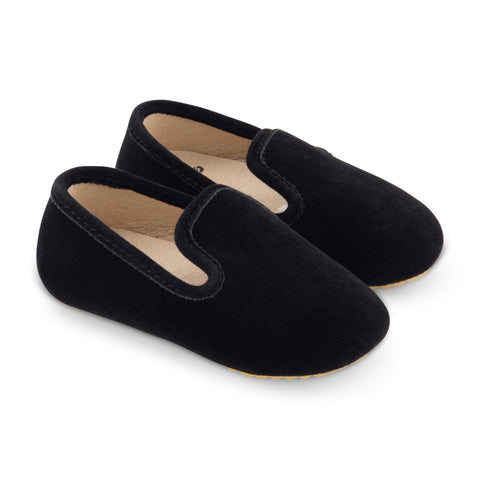 Zeebra Kids Classic Velvet Loafers - Black