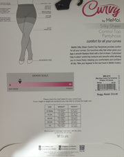 Memoi Curvy Silky.7m Sheer Control Top 20 Denier Stockings - Nude MM-2210