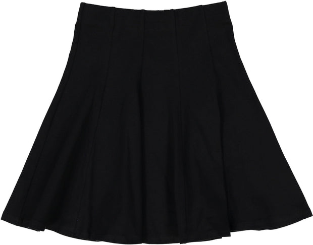 BGDK Girls Cotton Panel Skirt - Black BK1602