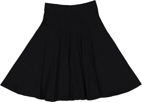 BGDK Ladies Cotton Panel Skirt 25" - Black BK1602A