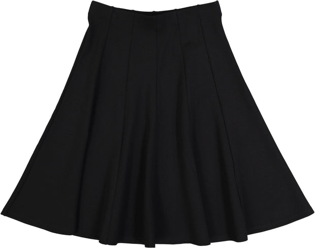 BGDK Ladies Lycra Ponti Panel Skirt 25" - Black GM-5023