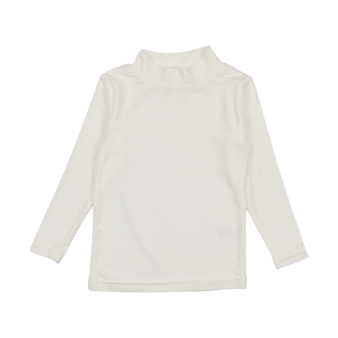 Lil Legs Bamboo Mock Neck - Off-White / Winter White