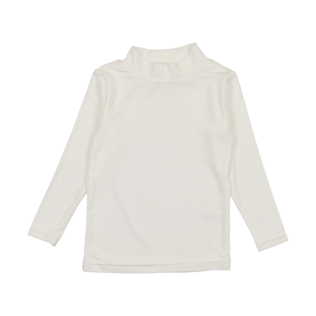 Lil Legs Bamboo Mock Neck - Off-White / Winter White
