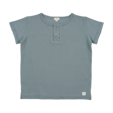 Lil Legs Boys Boxy Henley - Ocean