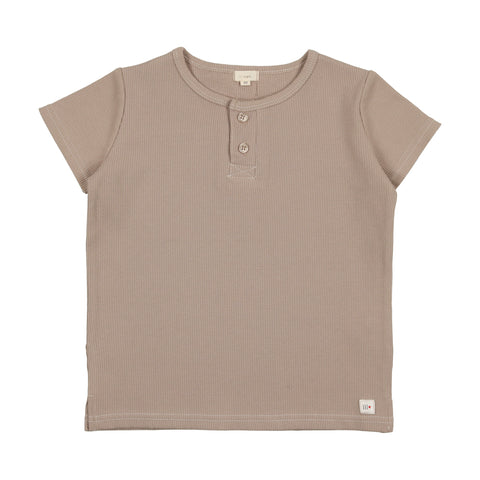 Lil Legs Boys Boxy Henley - Taupe