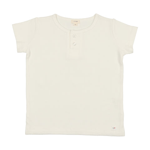 Lil Legs Boys Boxy Henley - White