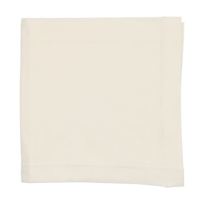 Lilette Brushed Cotton Blanket - White/White