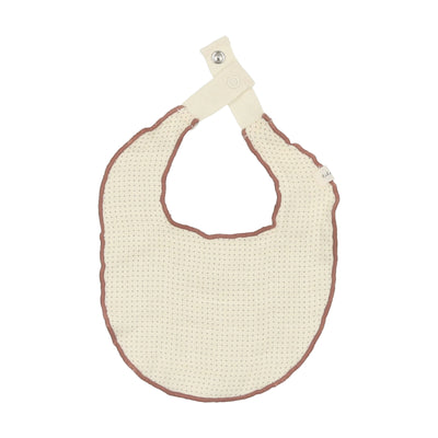 Lilette Dotted Bib - Ivory/Mulberry