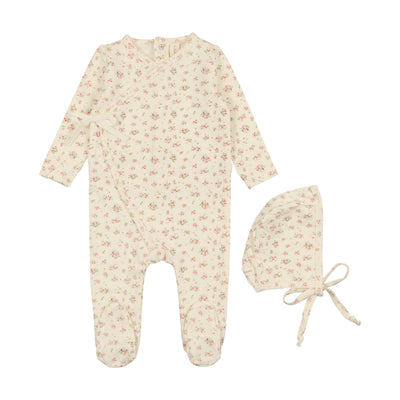 Lilette Bouquet Footie Set - Cream