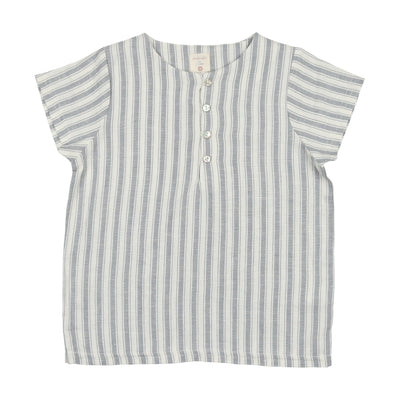 Analogie Loop Button Shirt - Light Blue Stripe