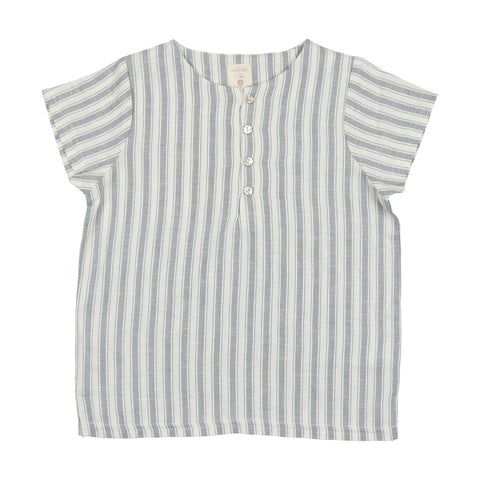Analogie Loop Button Shirt - Light Blue Stripe
