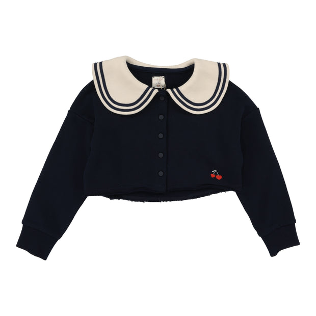 Analogie Bon Voyage Sweatshirt Cardigan - Navy