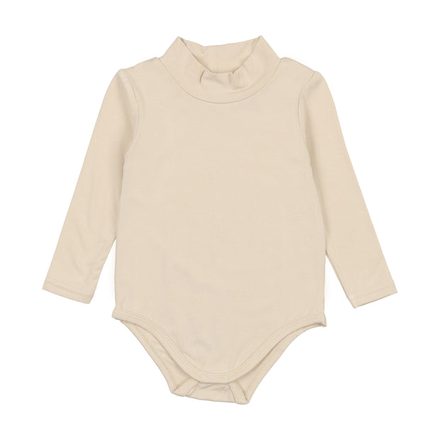 Lil Legs Bamboo Mockneck Onesie - Ecru / Natural