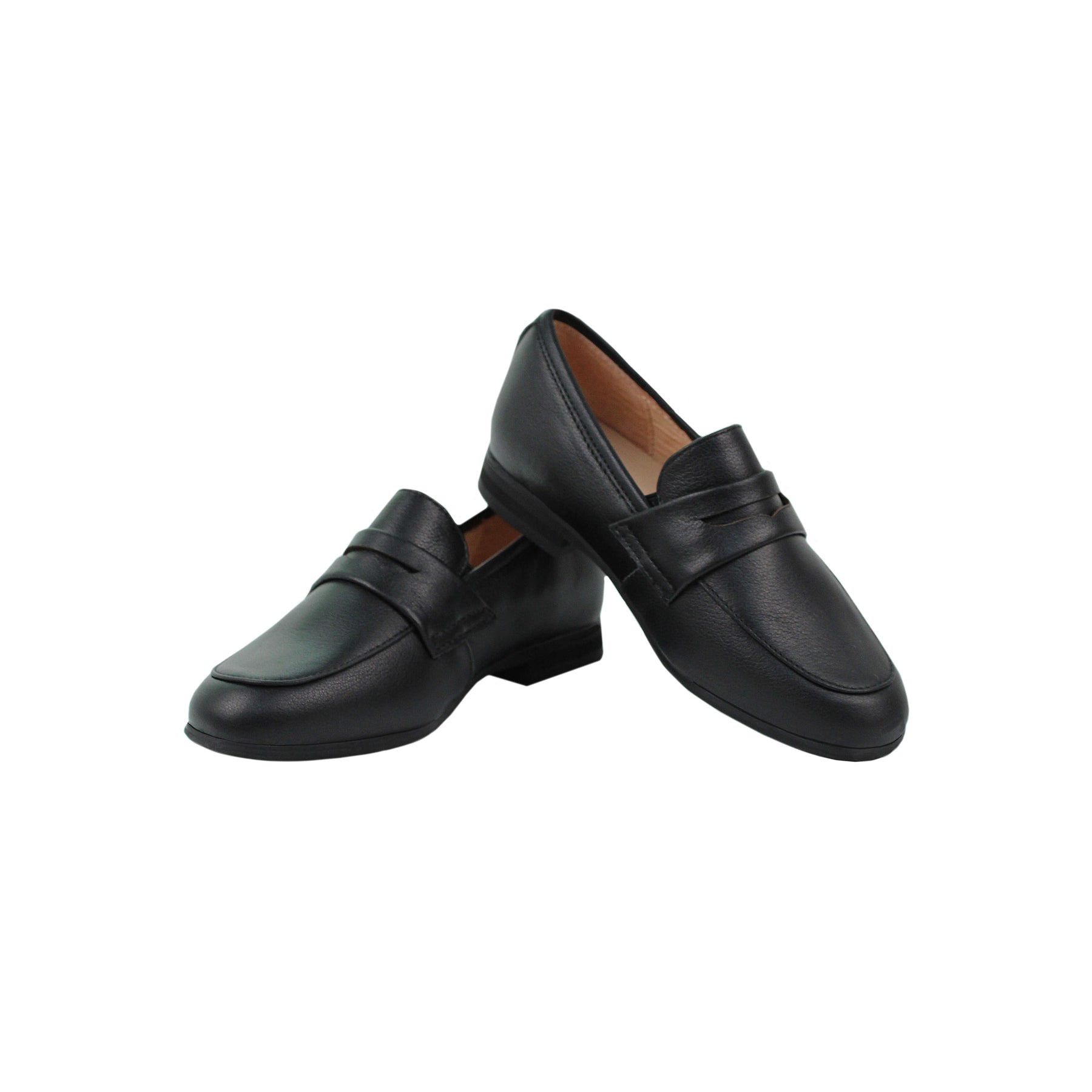 Perroquet Shoes Hard Penny Loafers - Black Leather main image 0