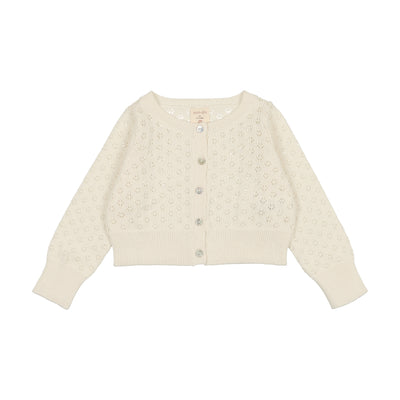 Analogie Pointelle Cardigan - Cream