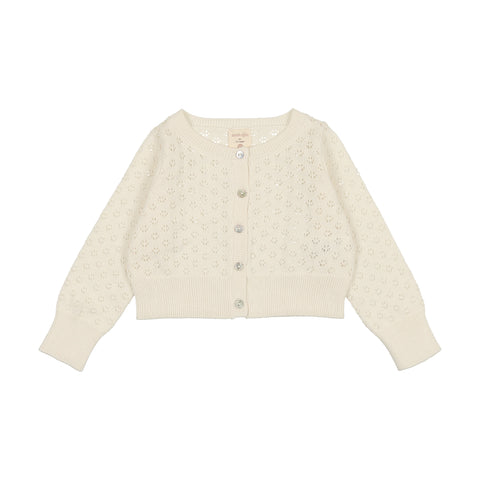 Analogie Pointelle Cardigan - Cream