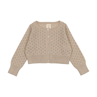 Analogie Pointelle Cardigan - Taupe