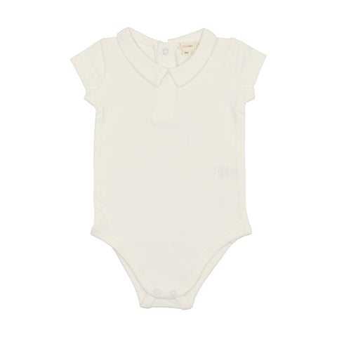 Lil Legs Collar Onesie - Winter White Collar