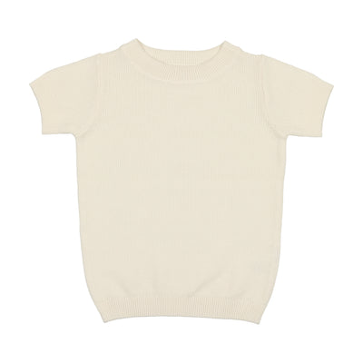 Analogie Crewneck Sweater Short Sleeve - Cream