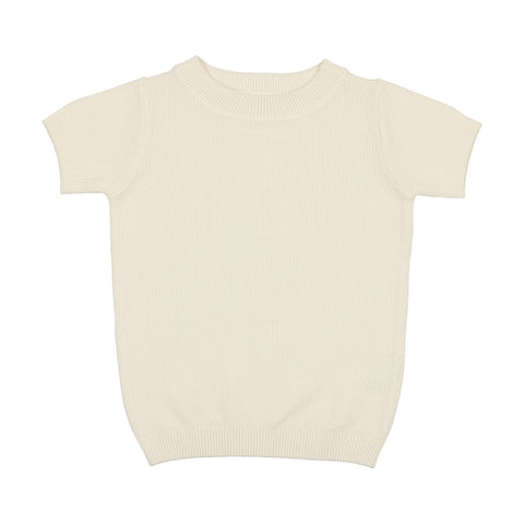 Analogie Crewneck Sweater Short Sleeve - Cream