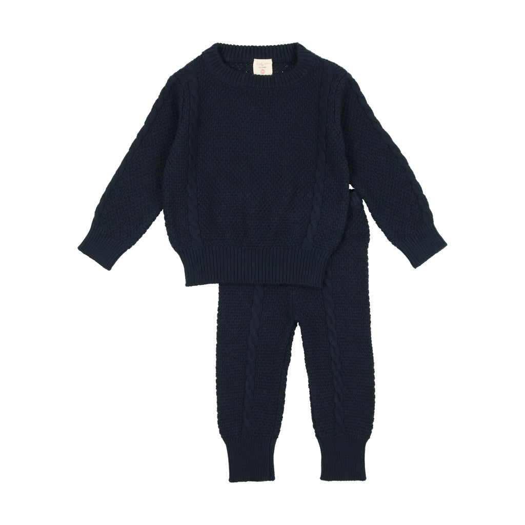 Analogie Cable Knit Set - Navy – Head Shoulders Toes & Bows
