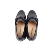 Perroquet Leather Hard Loafers with Chain * Black