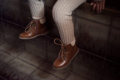 Tannery + Co Kids Cognac Booties